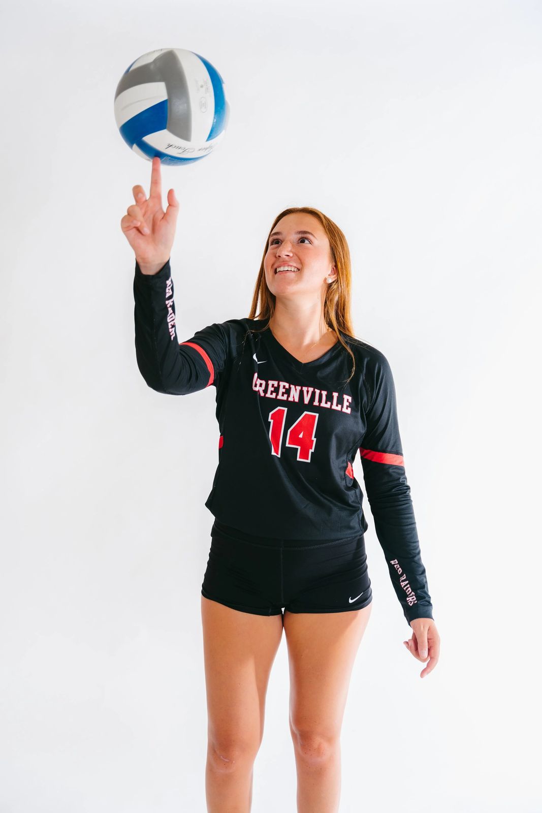 An athlete media-day portrait